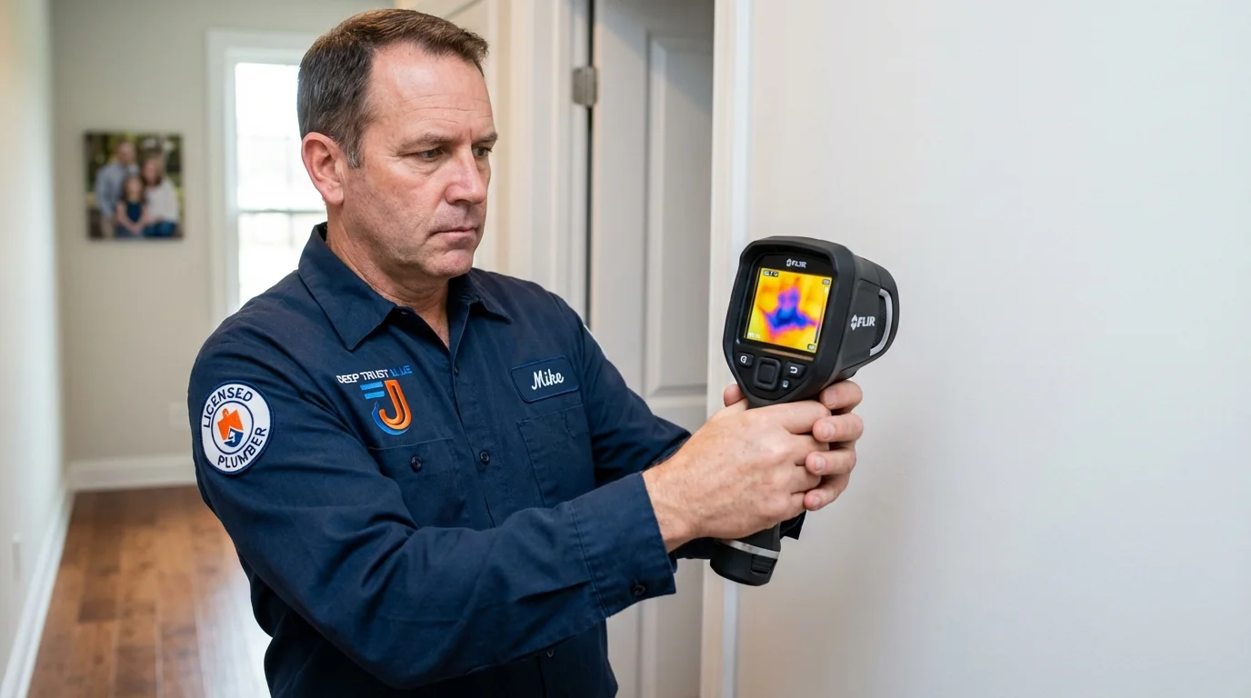 Thermal imaging leak detection by Johns Plumbing LLC in Marcus Hook